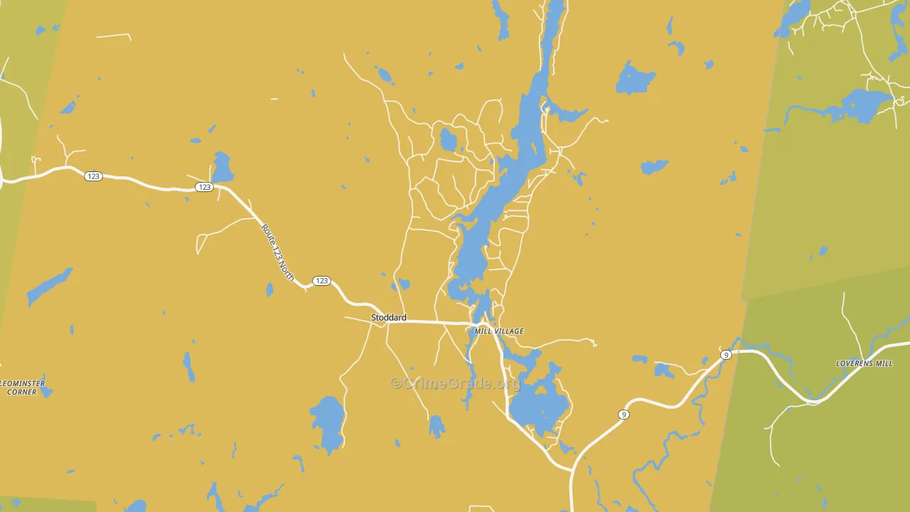 Stoddard, NH Map of Assault Rates