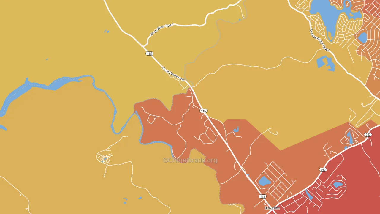 Stoddartsville, PA Map of Assault Rates