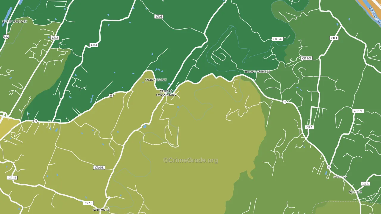 Stohrs Crossroads, WV Map of Assault Rates