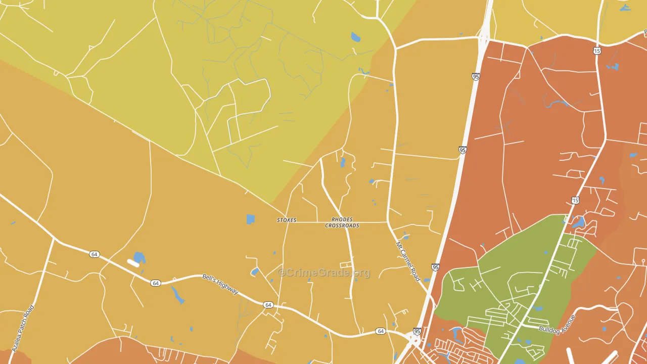 Stokes, SC Map of Assault Rates