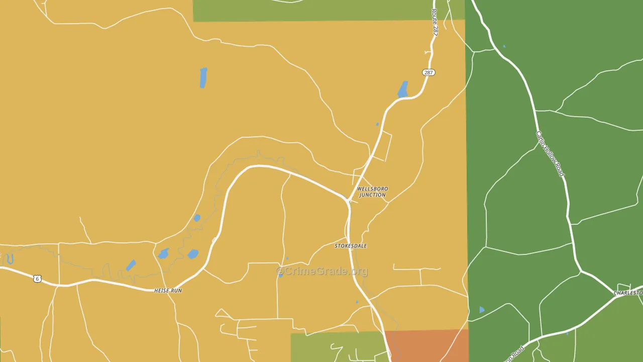 Stokesdale, PA Map of Assault Rates