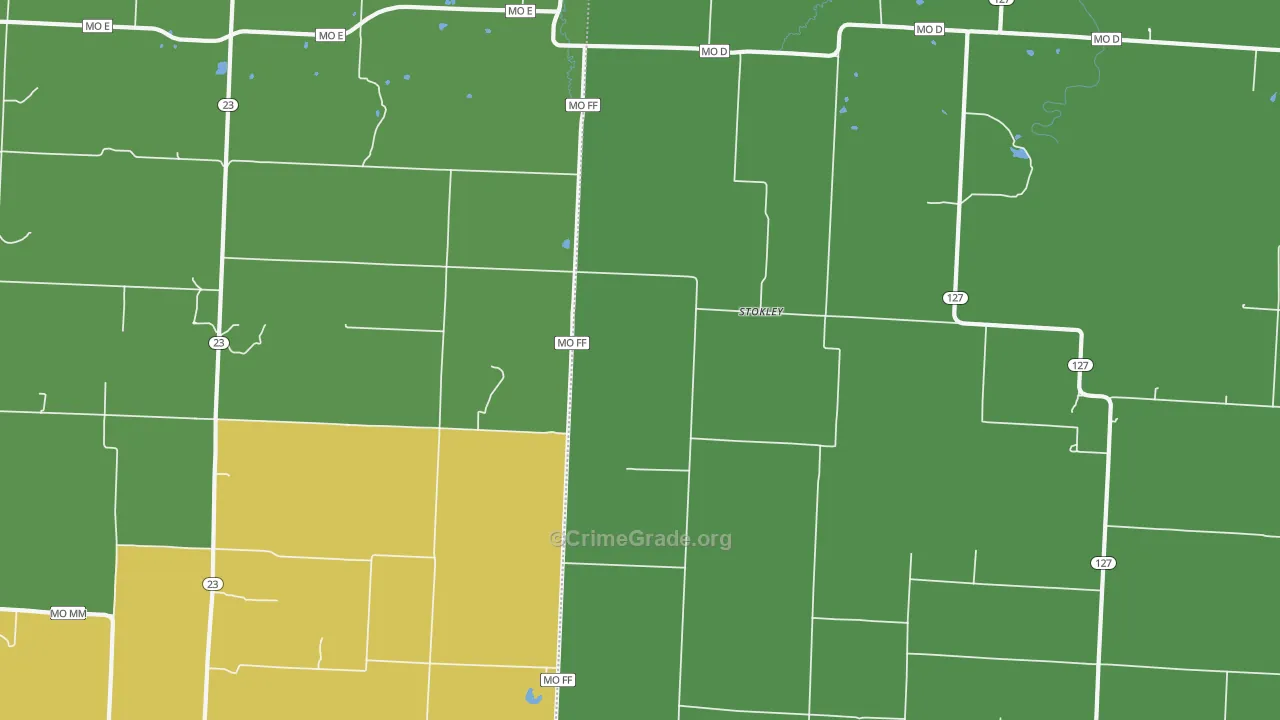 Stokley, MO Map of Assault Rates