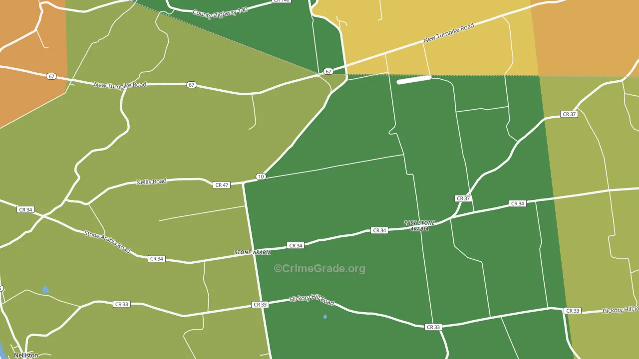 Stone Arabia, NY Map of Assault Rates