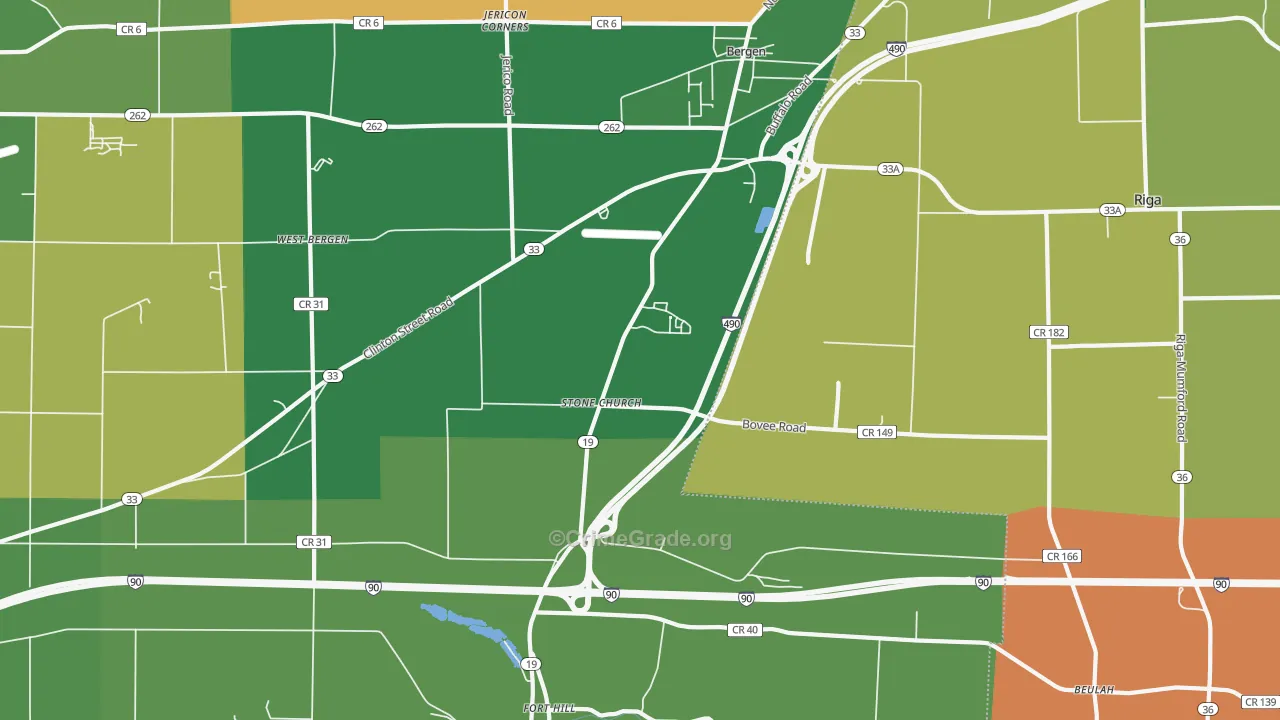 Stone Church, NY Map of Assault Rates