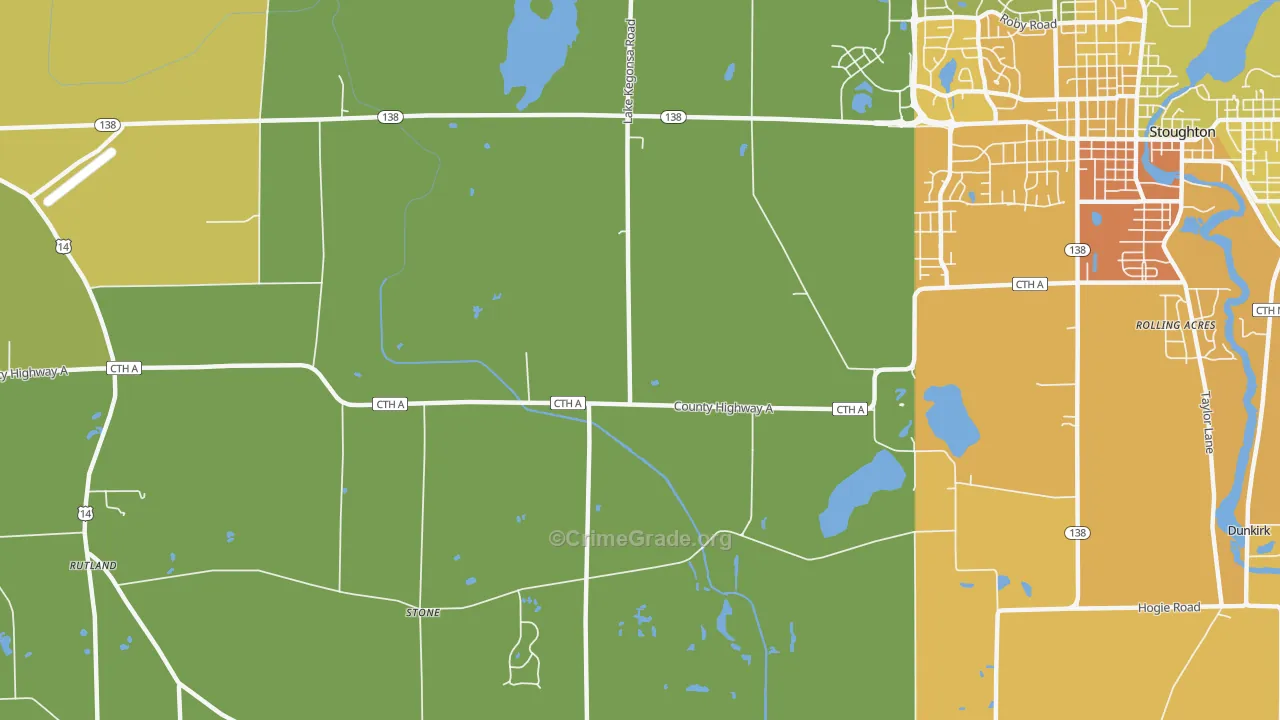 Stone, WI Map of Assault Rates