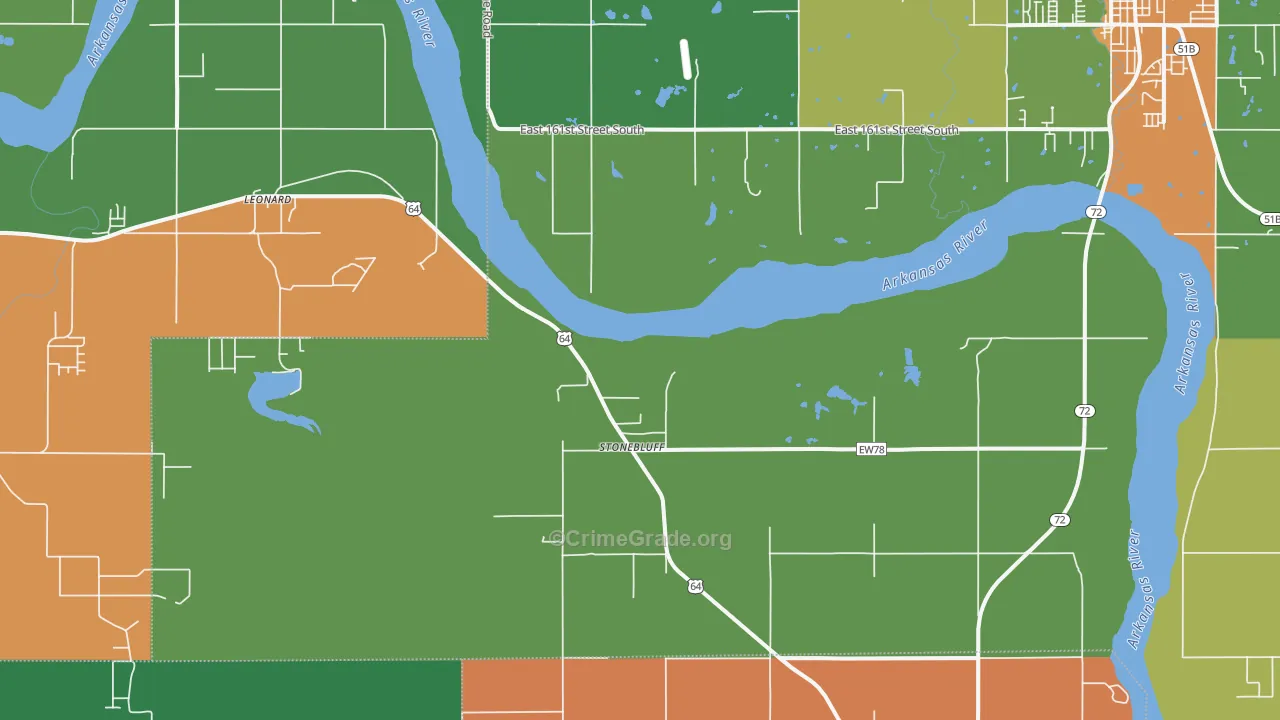 Stonebluff, OK Map of Assault Rates