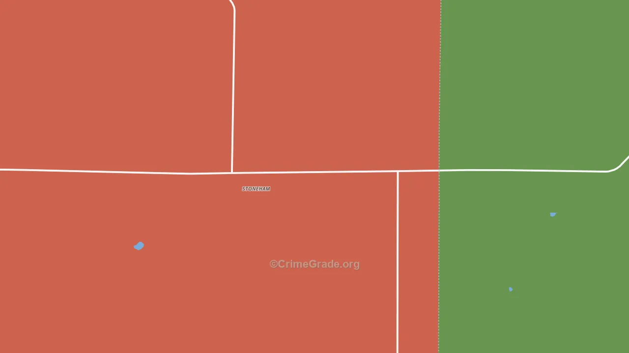Stoneham, CO Map of Assault Rates