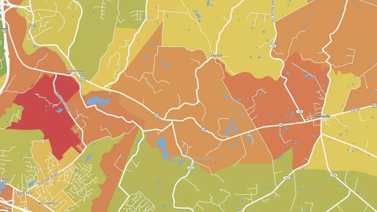 Stonelick, OH Map of Assault Rates