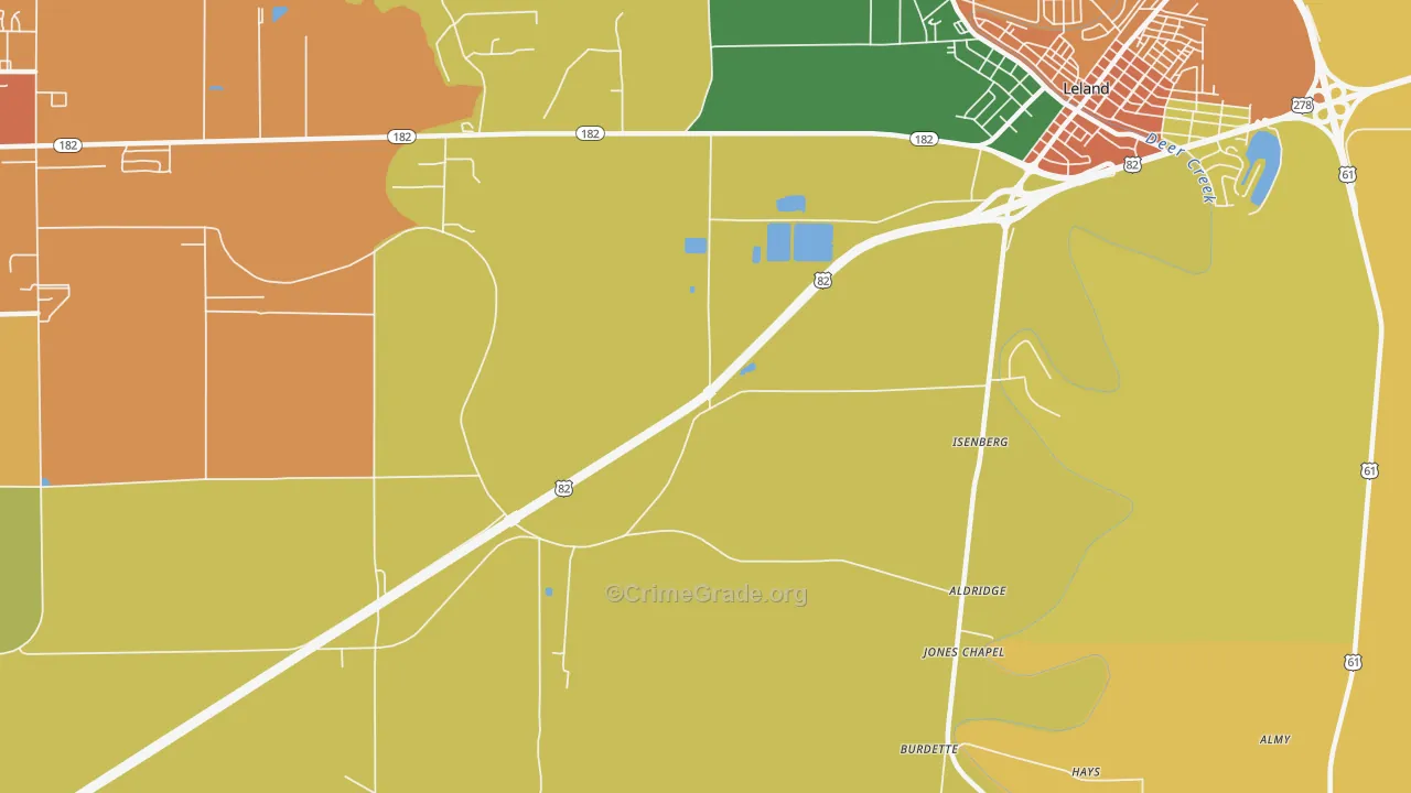 Stoneville, MS Map of Assault Rates