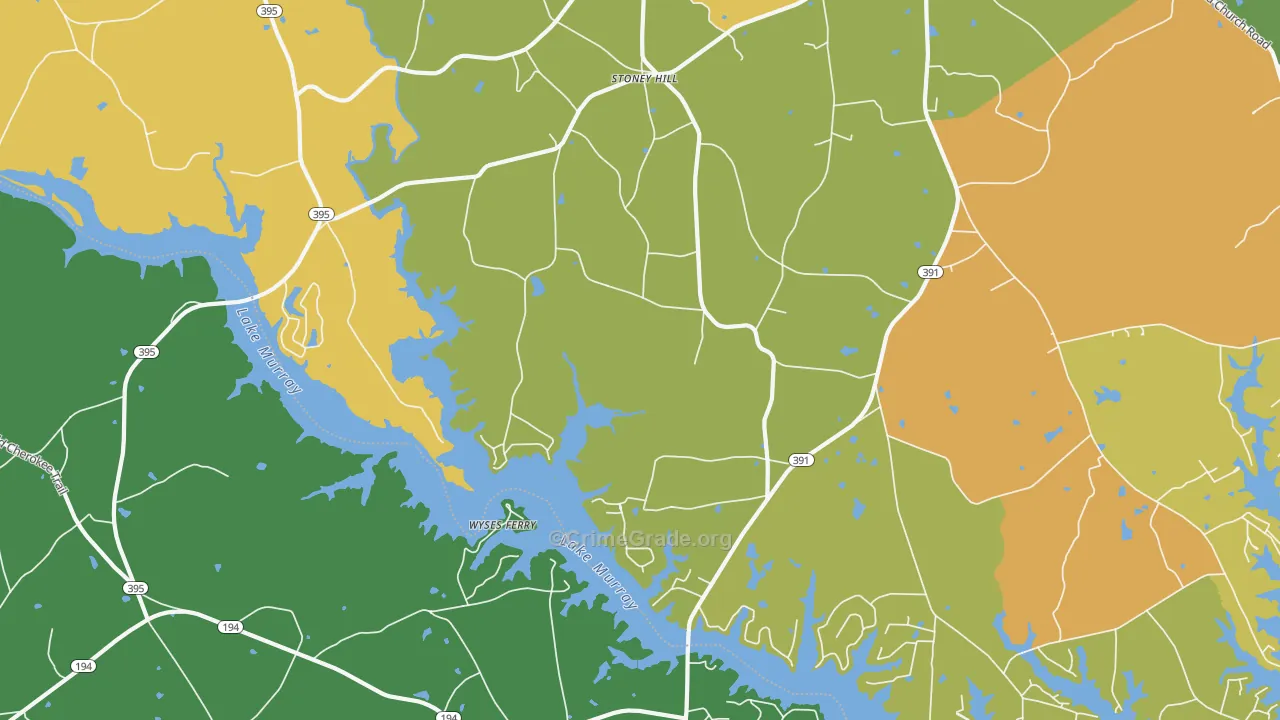 Stoney Hill, SC Map of Assault Rates