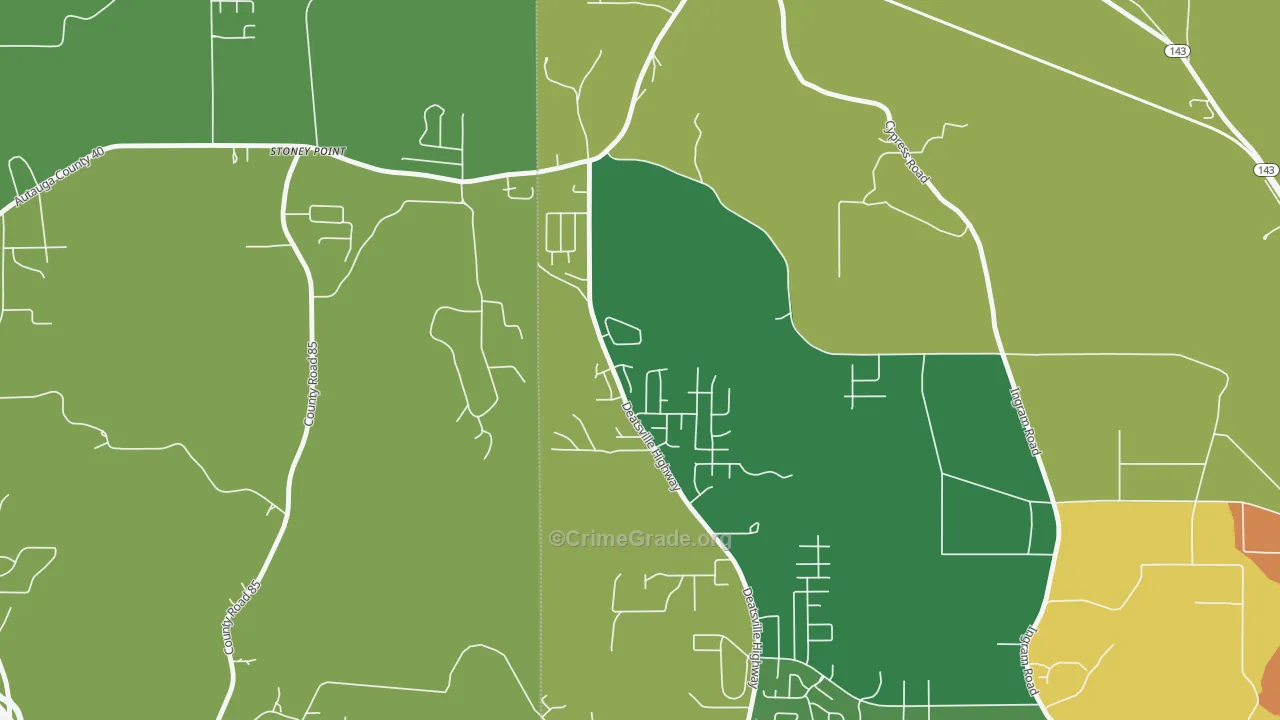 Stoney Point, AL Map of Assault Rates
