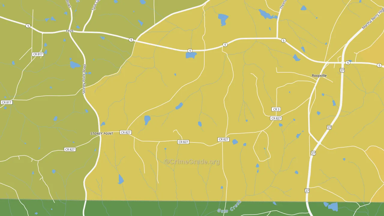 Stoney Point, GA Map of Assault Rates