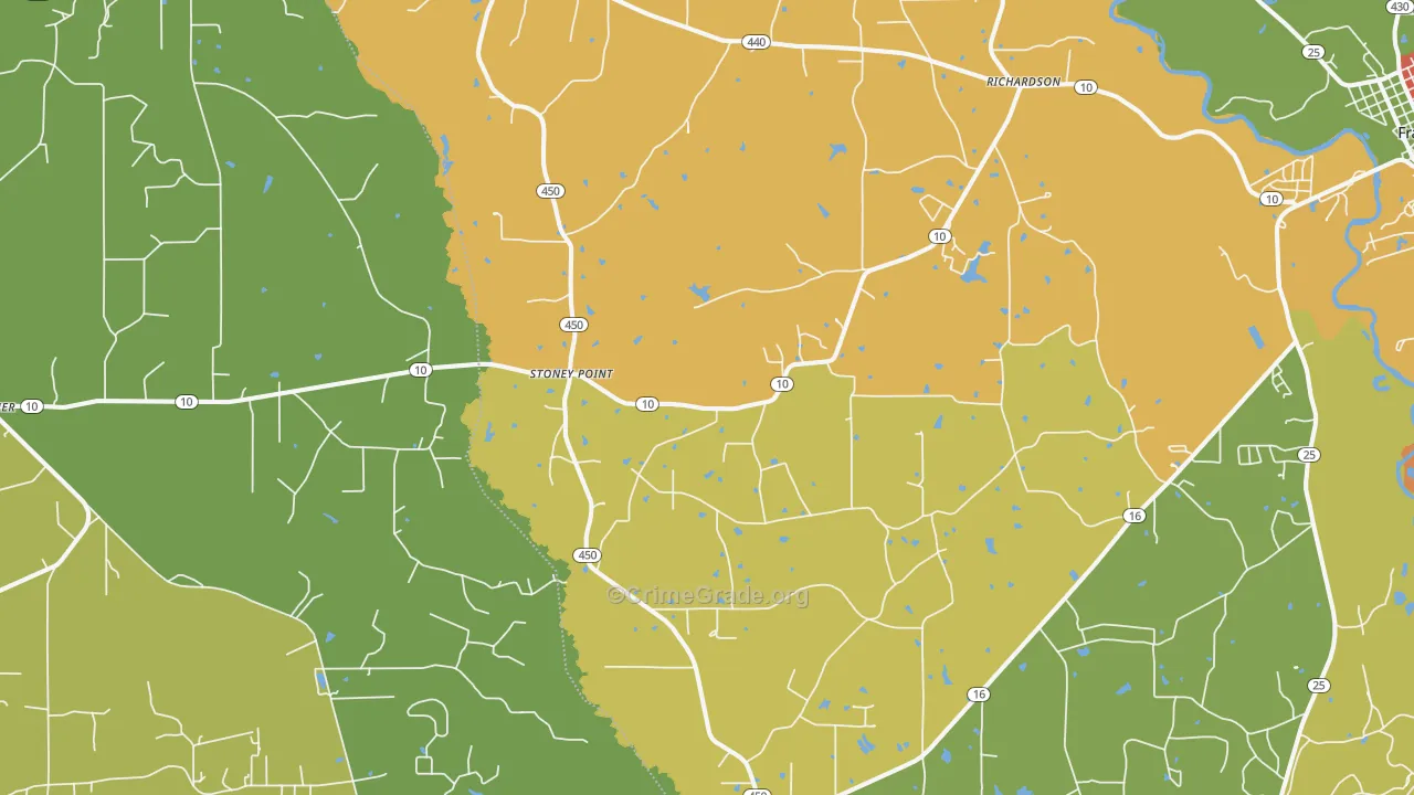 Stoney Point, LA Map of Assault Rates