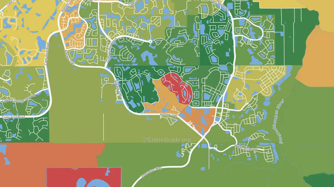 Stoneybrook, Alafaya, FL Map of Assault Rates