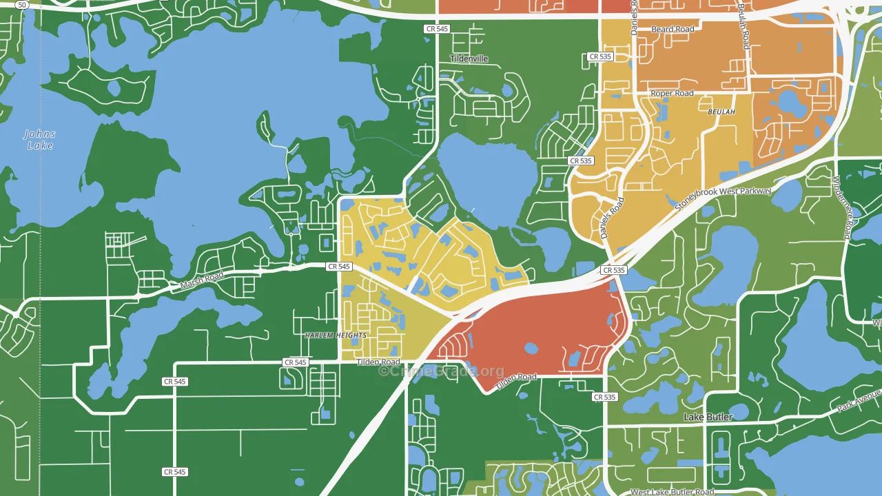 Stoneybrook West, Winter Garden, FL Map of Assault Rates