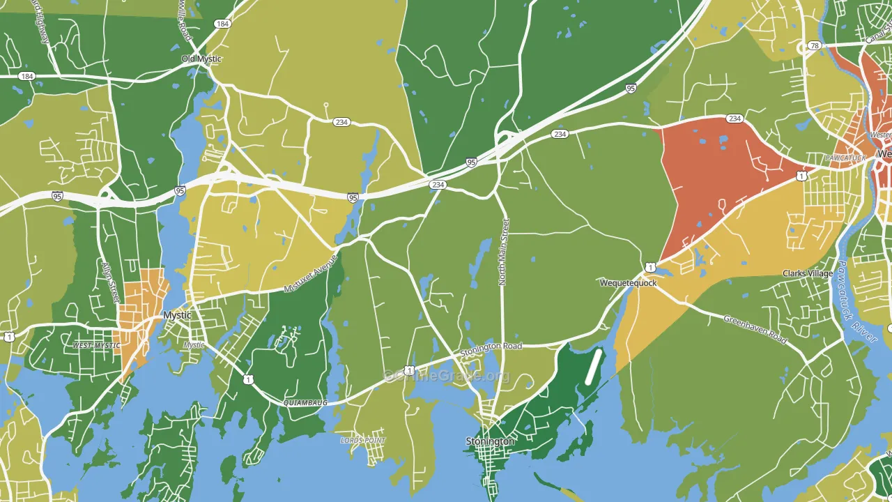 Stonington, CT Map of Assault Rates