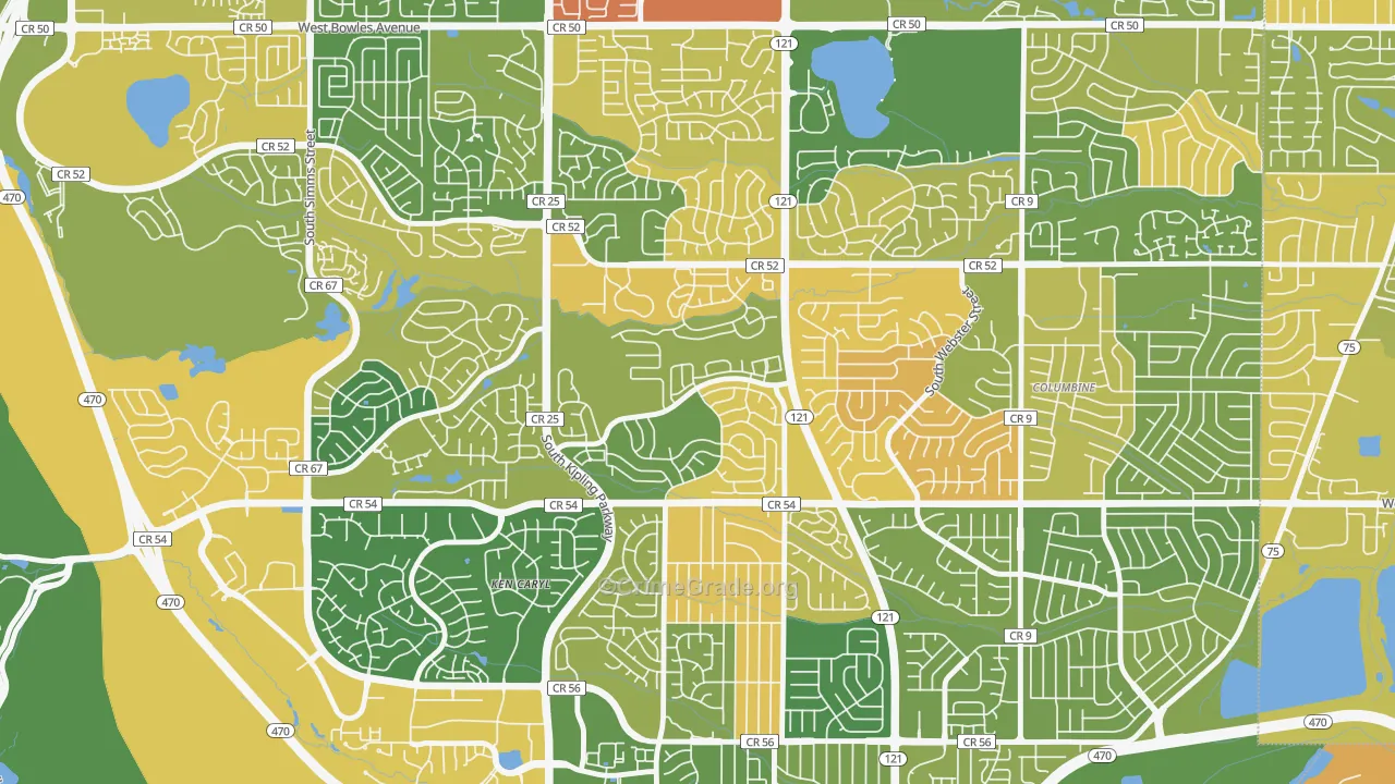 Stony Creek, Ken Caryl, CO Map of Assault Rates