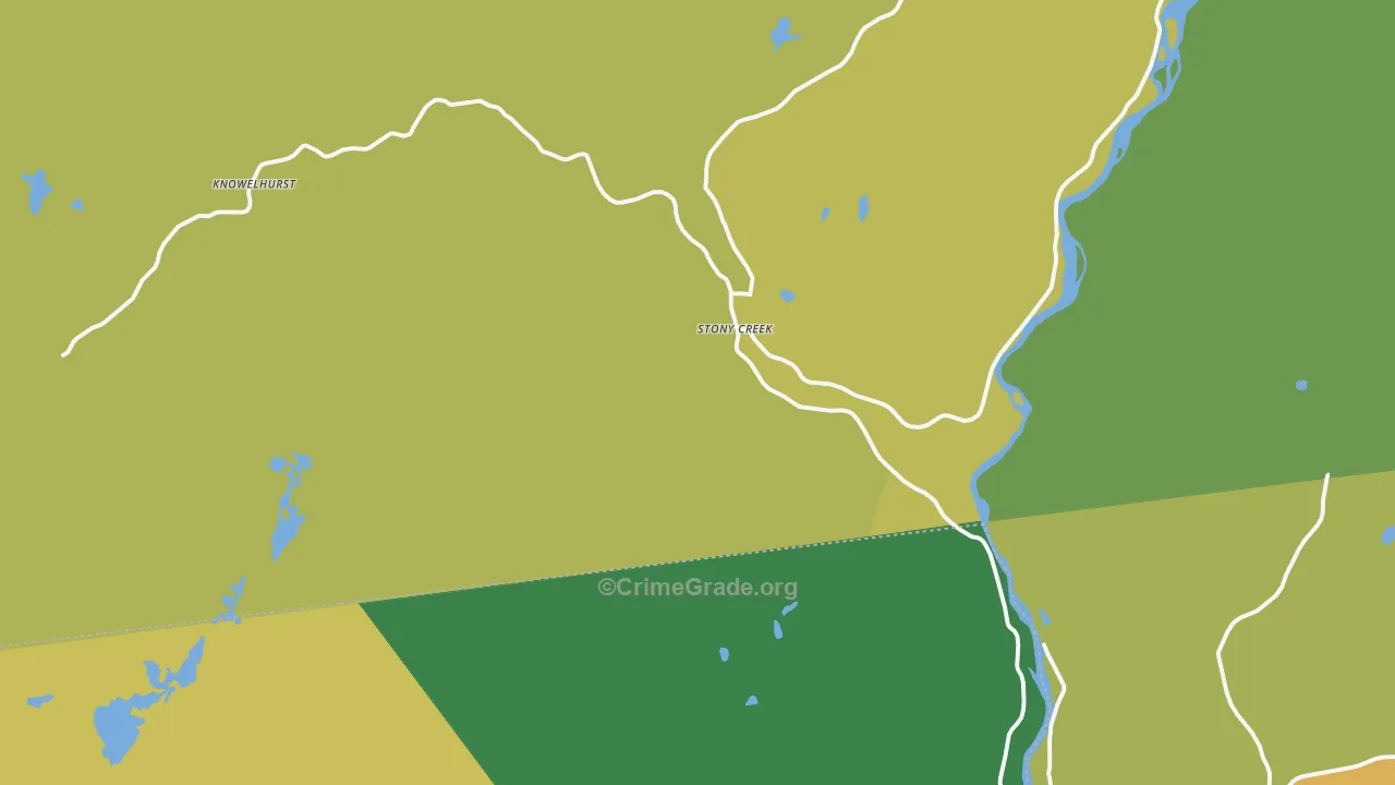 Stony Creek, NY Map of Assault Rates