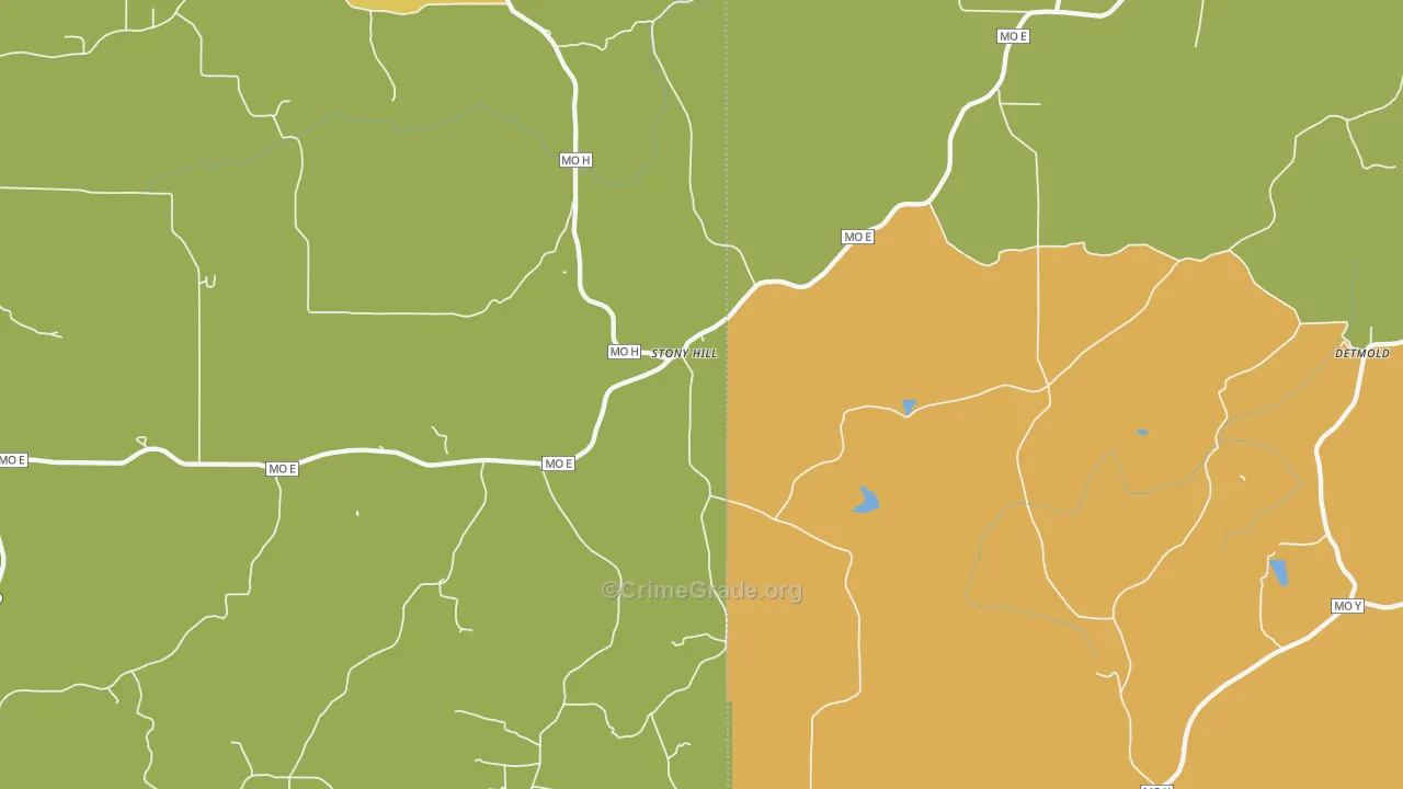 Stony Hill, MO Map of Assault Rates