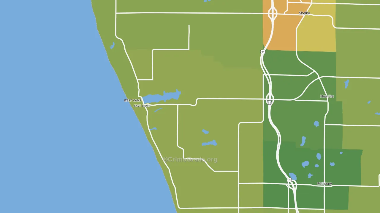 Stony Lake, MI Map of Assault Rates