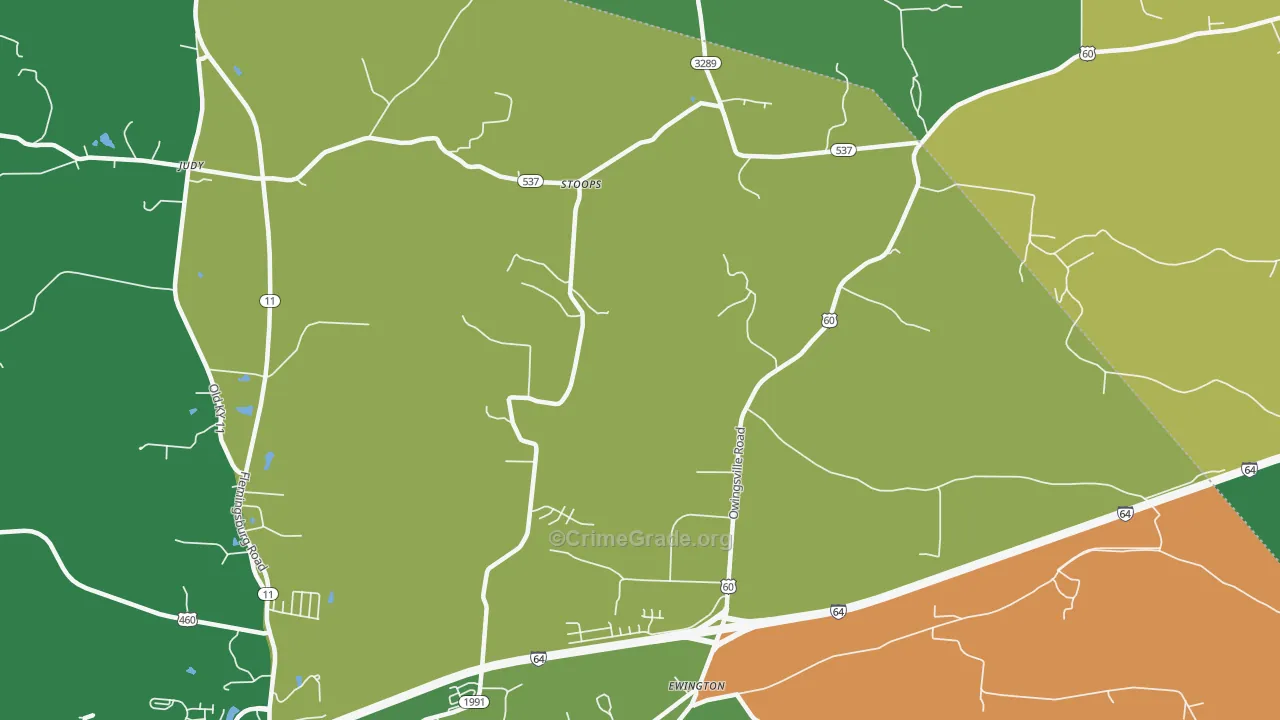 Stoops, KY Map of Assault Rates