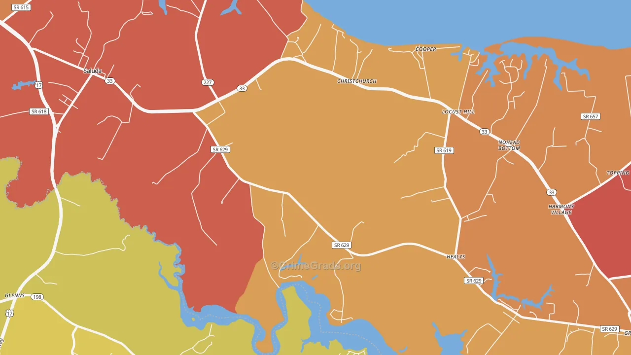 Stormont, VA Map of Assault Rates