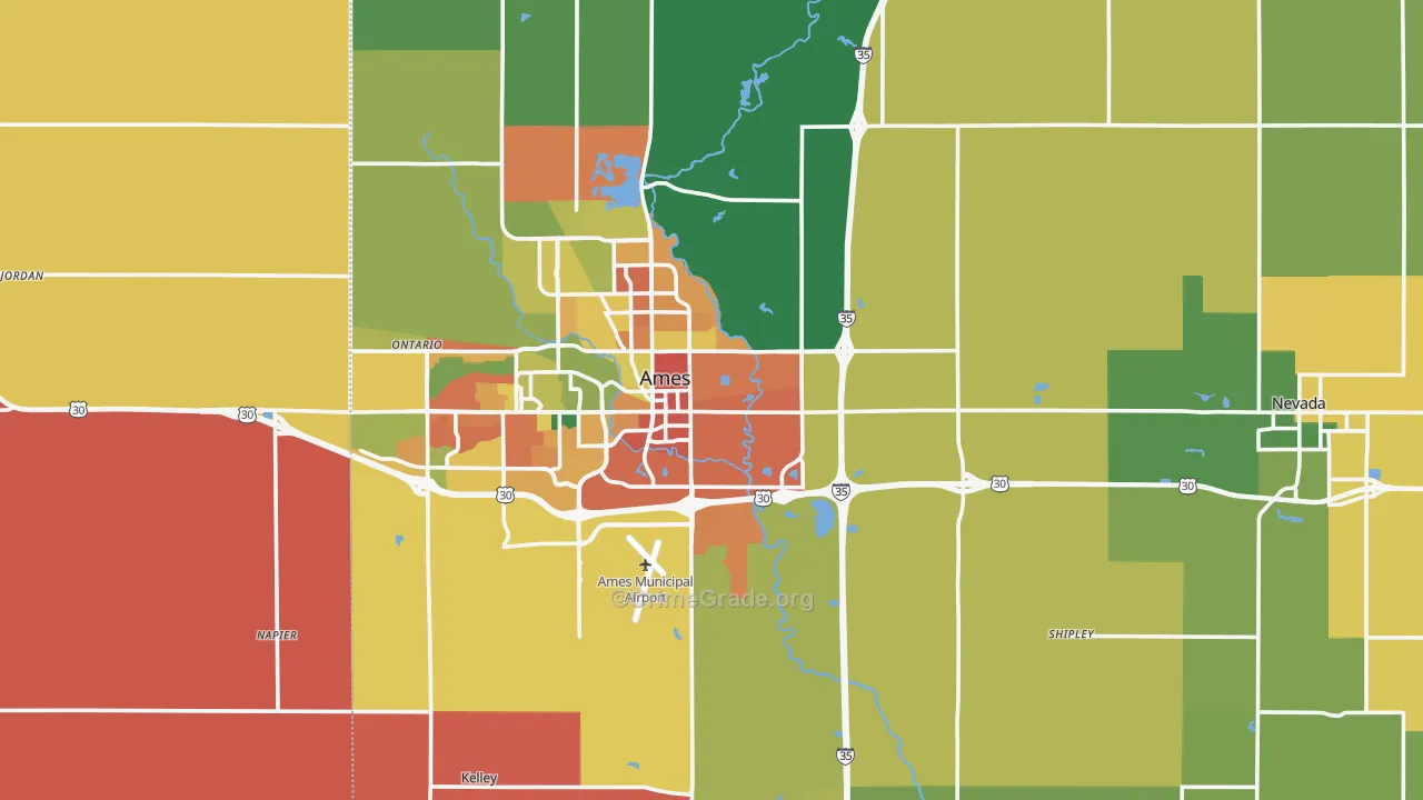 Story County, IA Map of Assault Rates