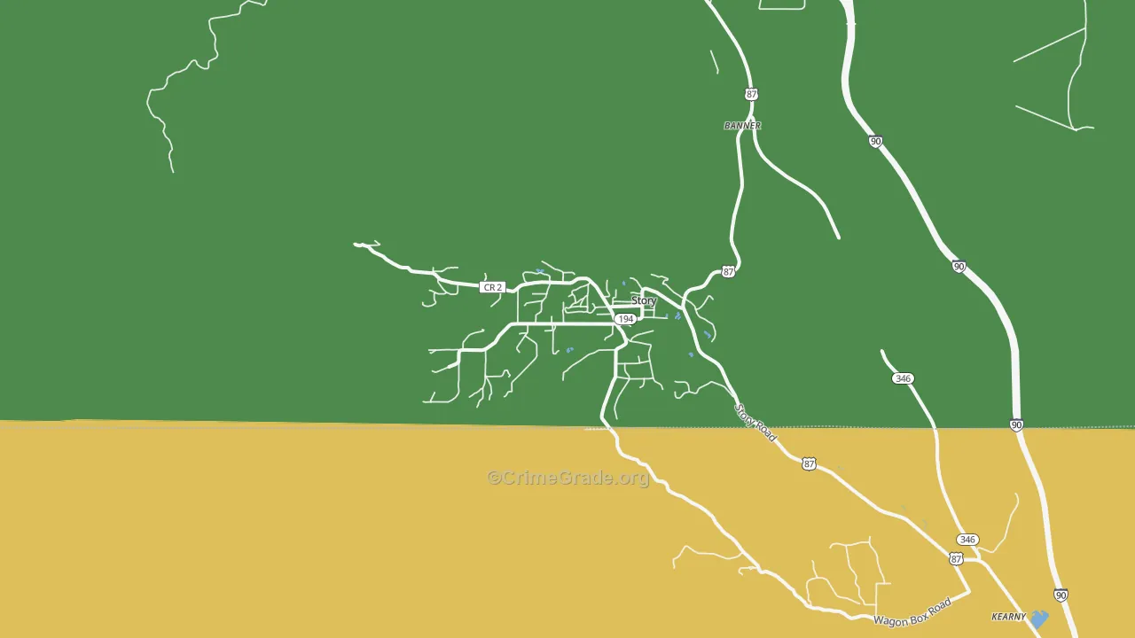 Story, WY Map of Assault Rates