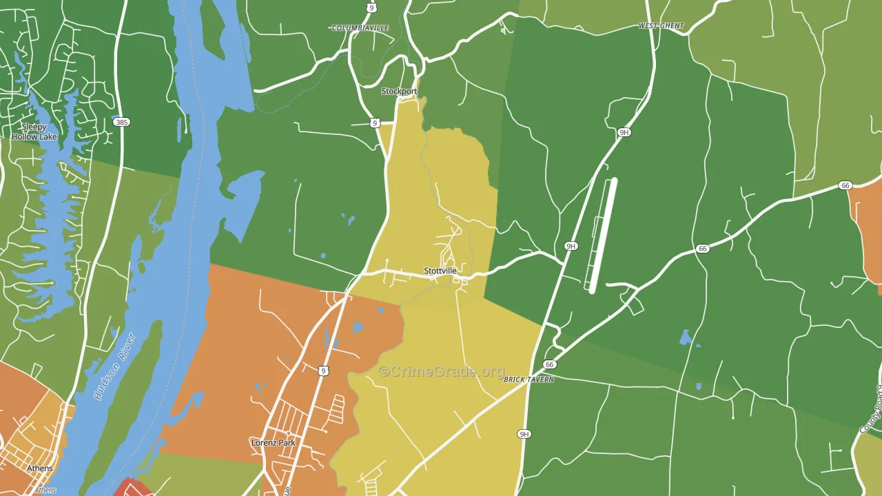 Stottville, NY Map of Assault Rates