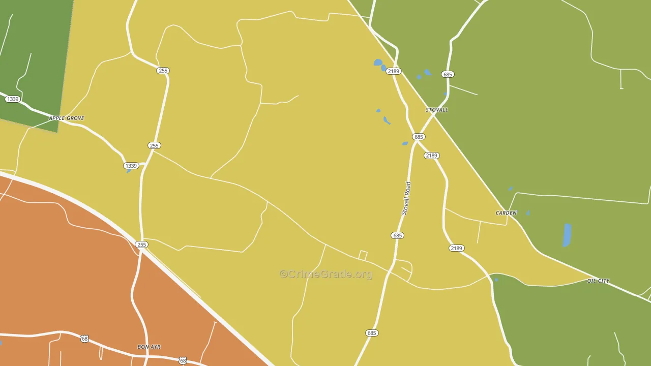 Stovall, KY Map of Assault Rates