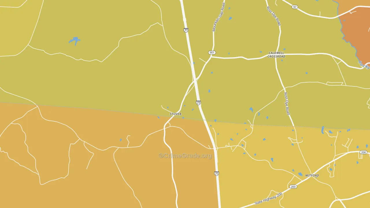 Stover, SC Map of Assault Rates