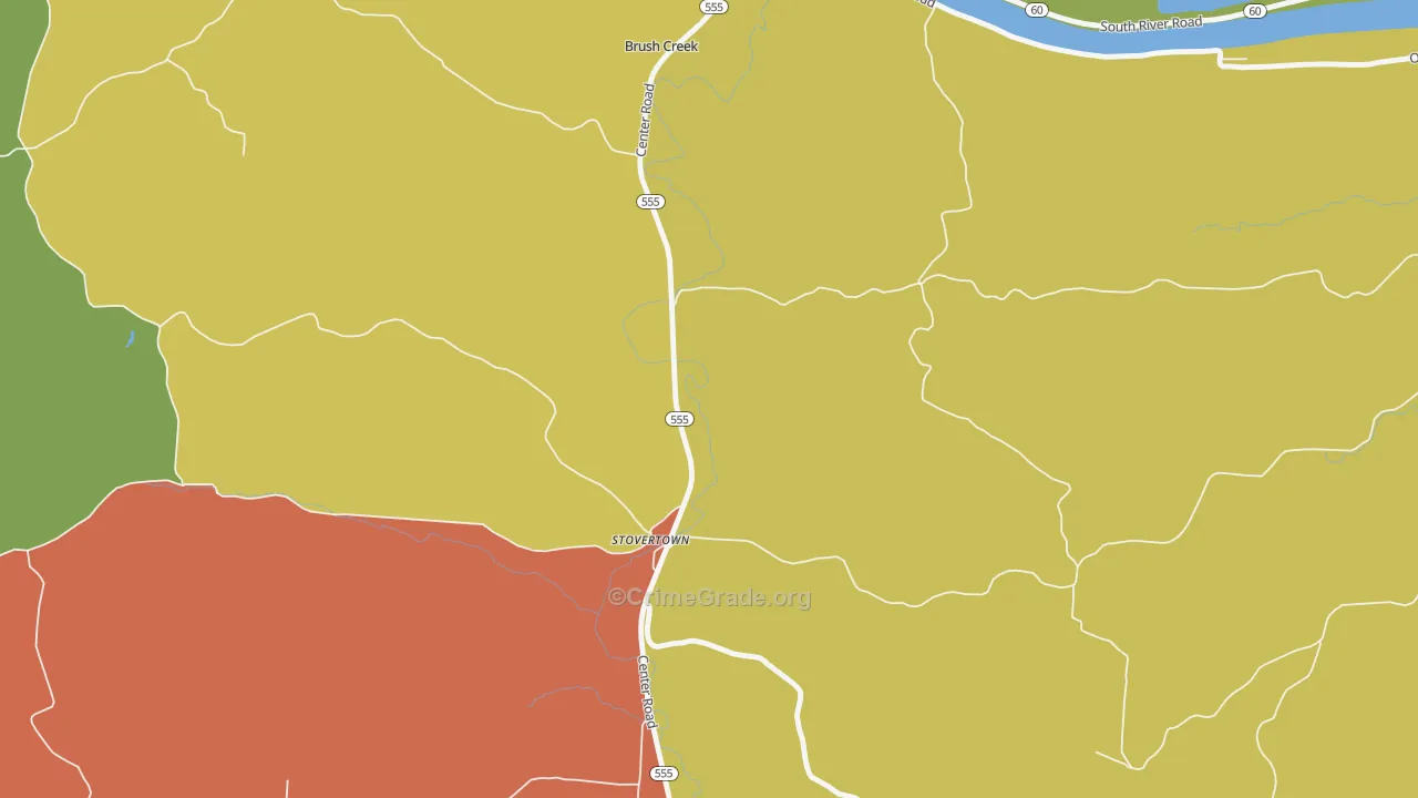 Stovertown, OH Map of Assault Rates
