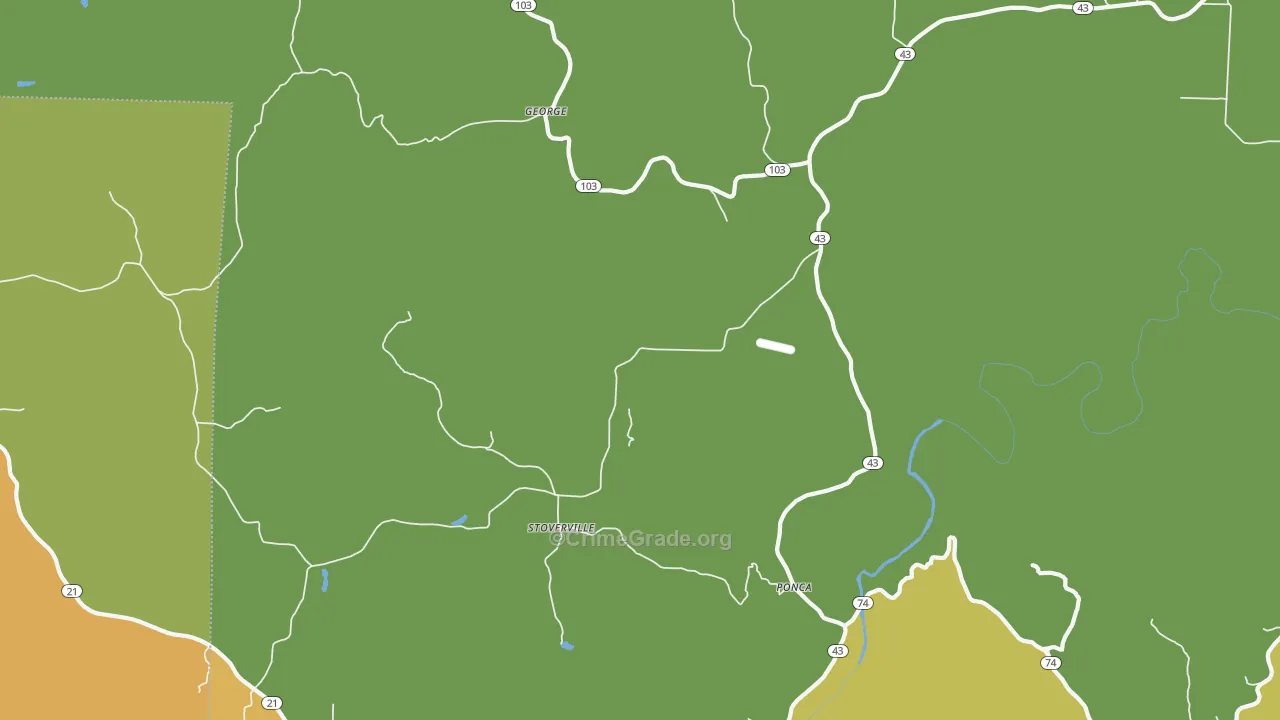 Stoverville, AR Map of Assault Rates