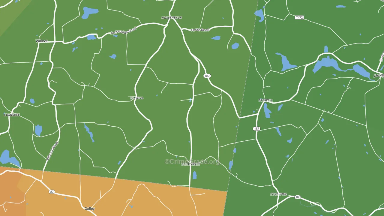 Stowell, PA Map of Assault Rates