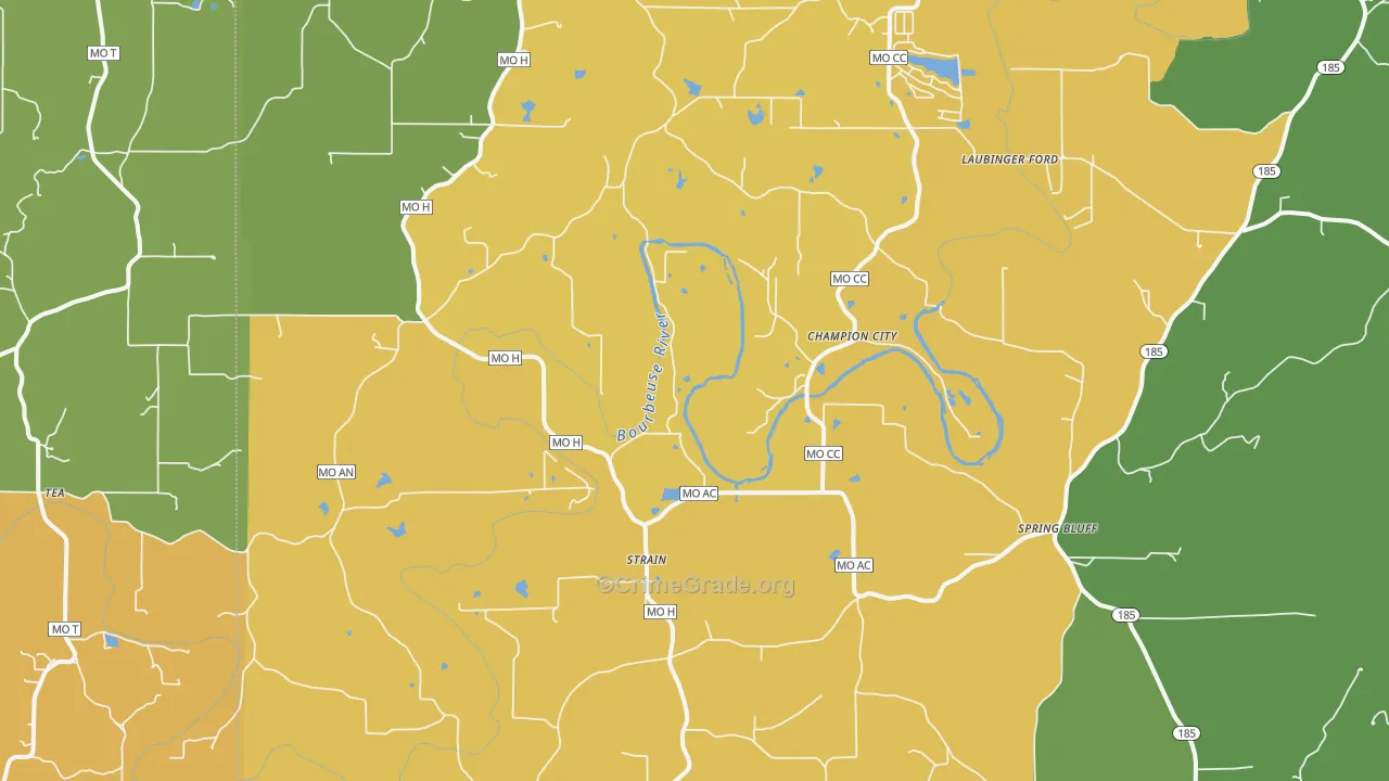 Strain, MO Map of Assault Rates
