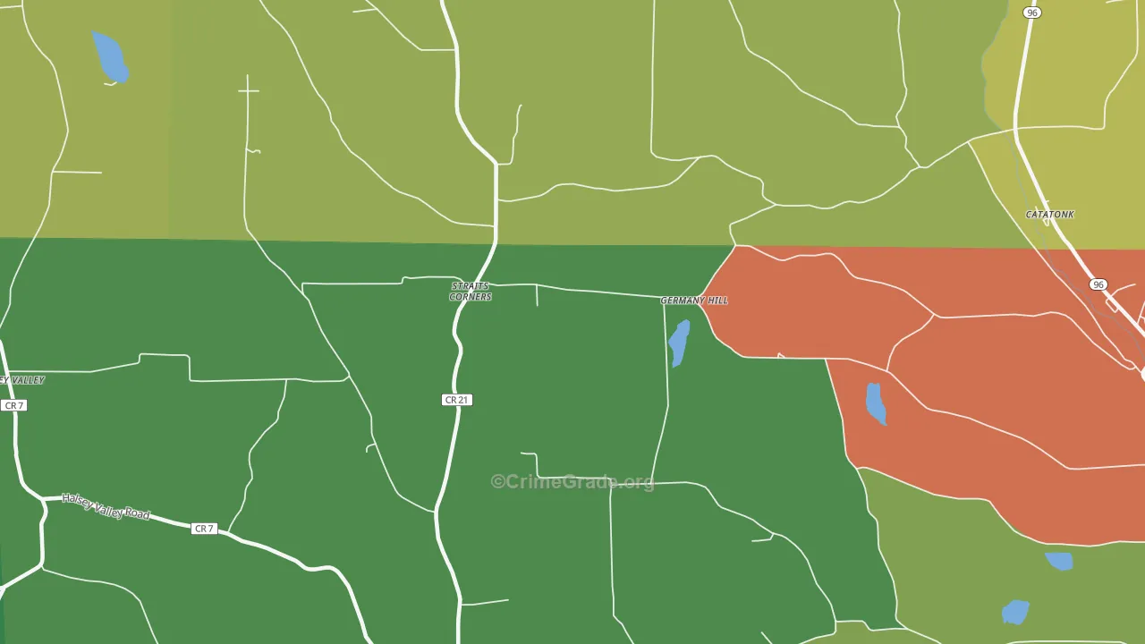 Straits Corners, NY Map of Assault Rates