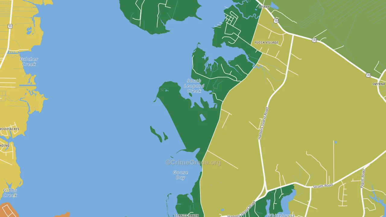 Straits, NC Map of Assault Rates