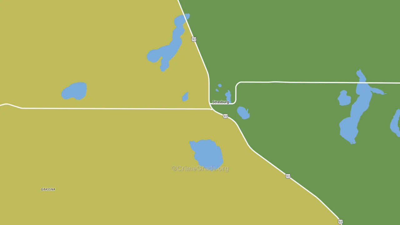 Strasburg, ND Map of Assault Rates