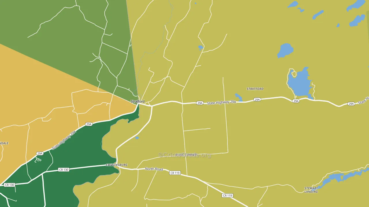 Stratford, NY Map of Assault Rates