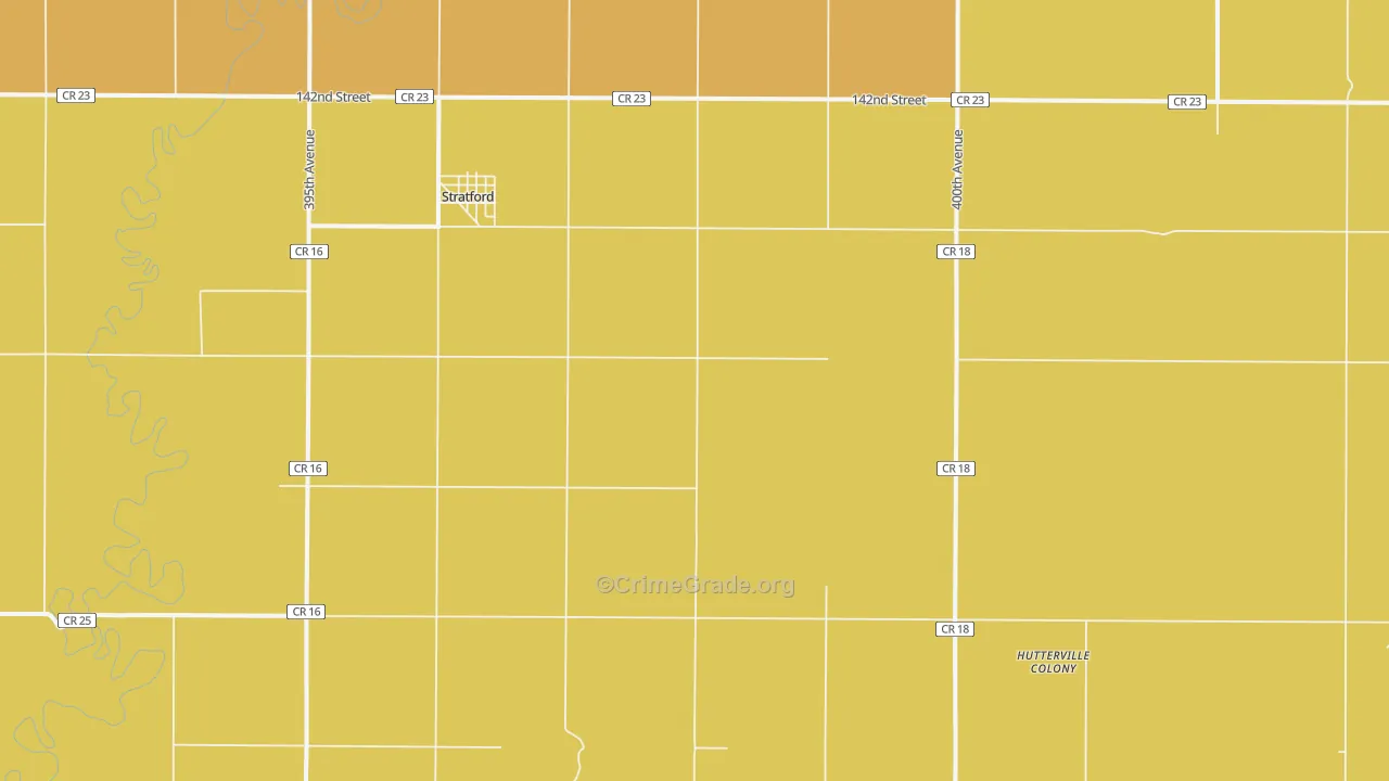 Stratford, SD Map of Assault Rates