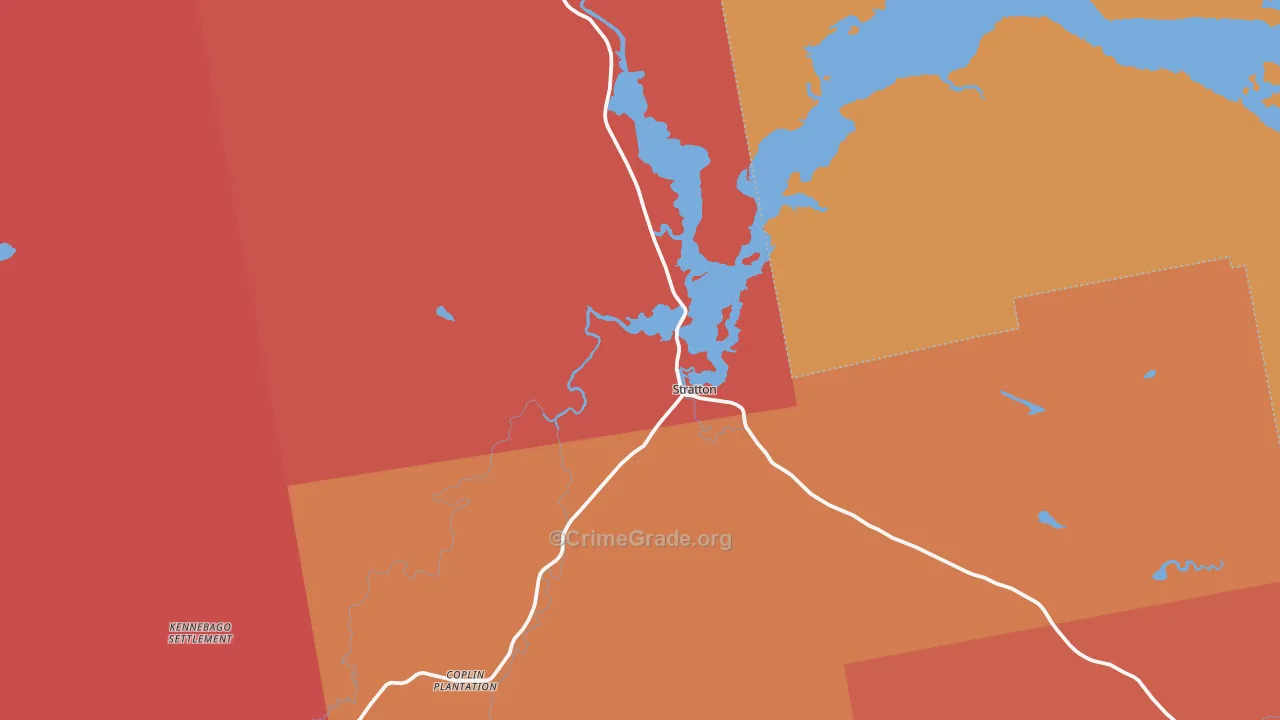 Stratton, ME Map of Assault Rates