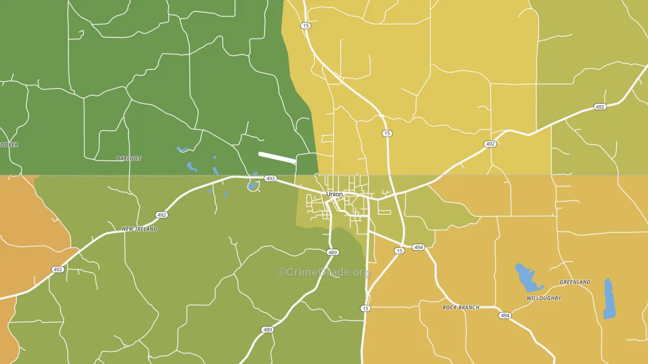 Stratton, MS Map of Assault Rates