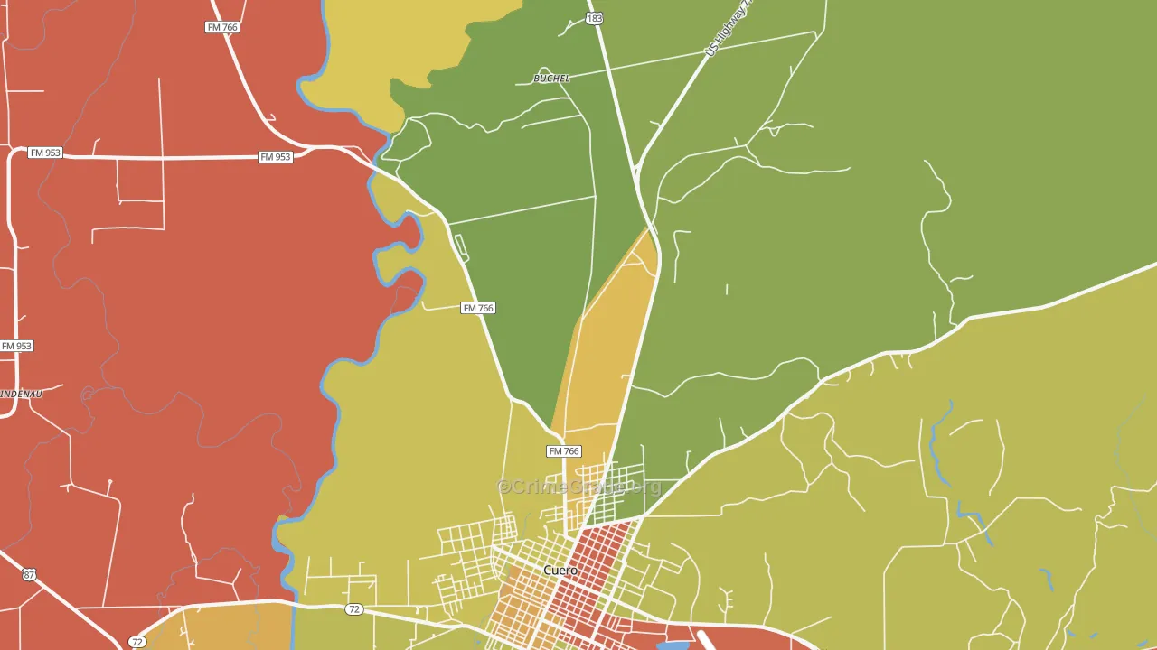 Stratton, TX Map of Assault Rates