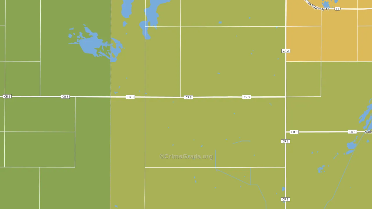 Straubville, ND Map of Assault Rates