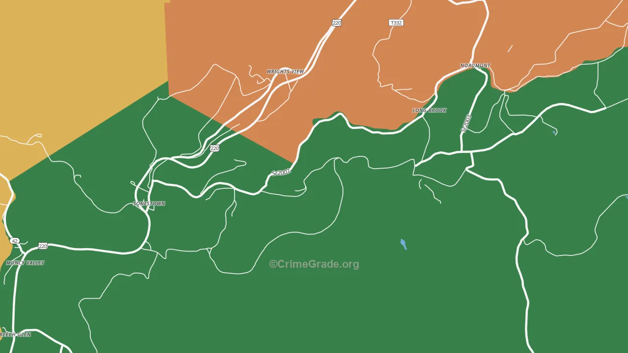 Strawbridge, PA Map of Assault Rates