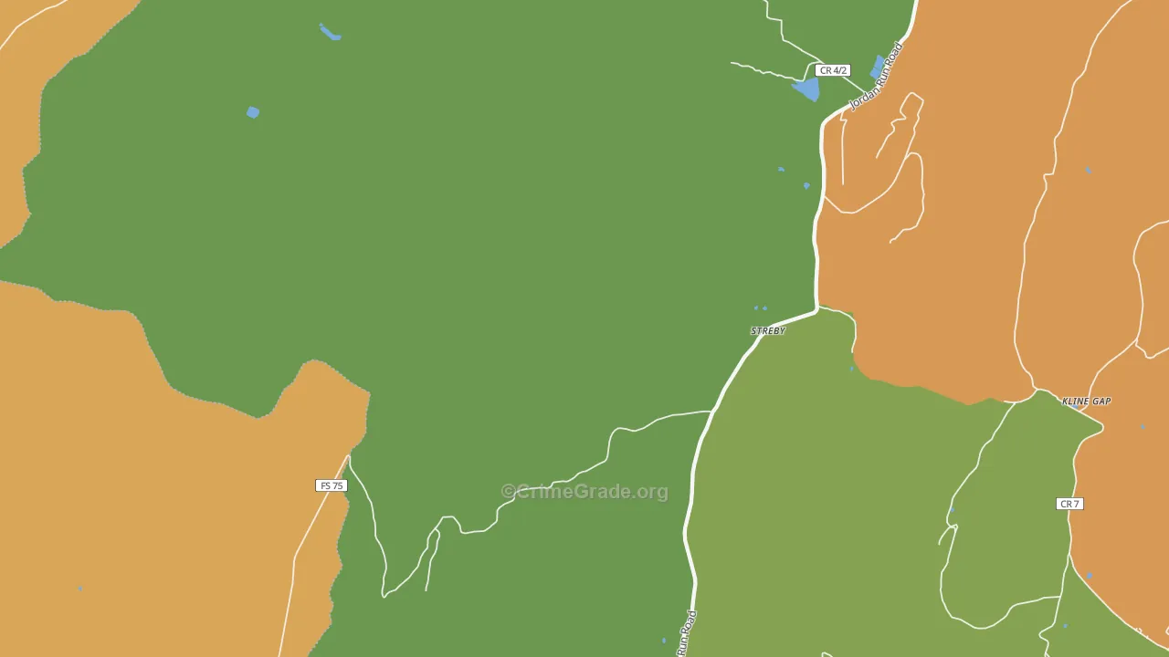 Streby, WV Map of Assault Rates