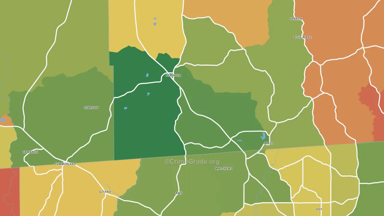 Stringer, MS Map of Assault Rates