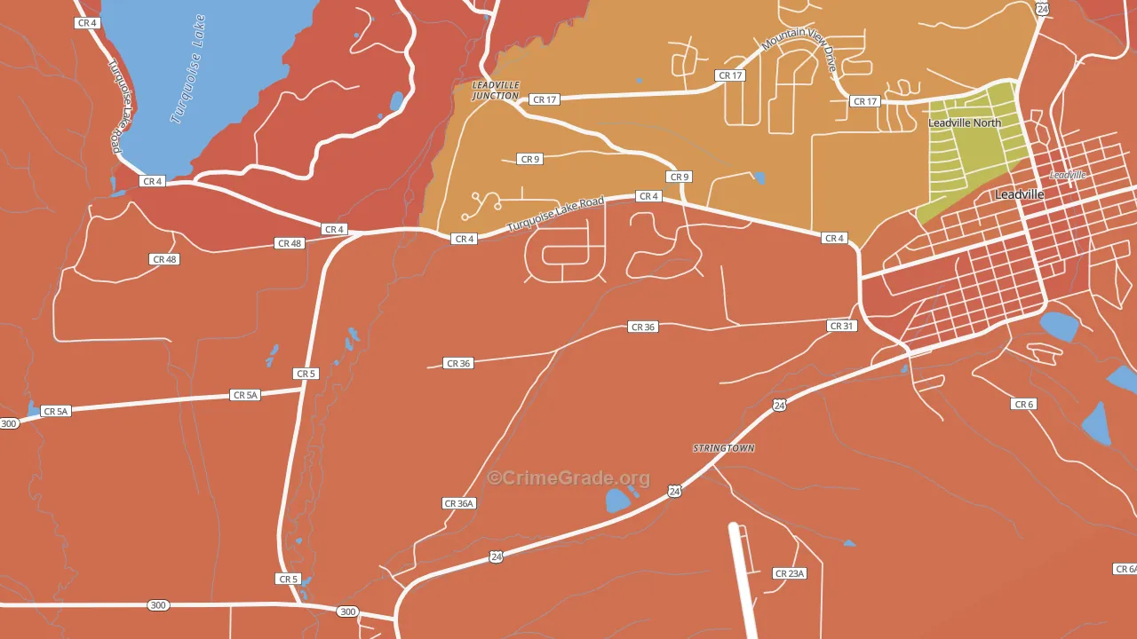 Stringtown, CO Map of Assault Rates