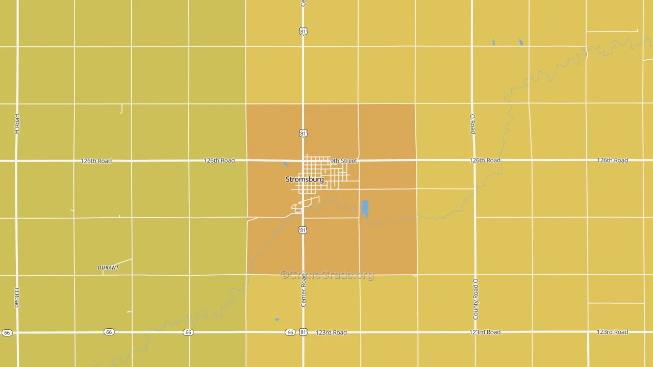 Stromsburg, NE Map of Assault Rates