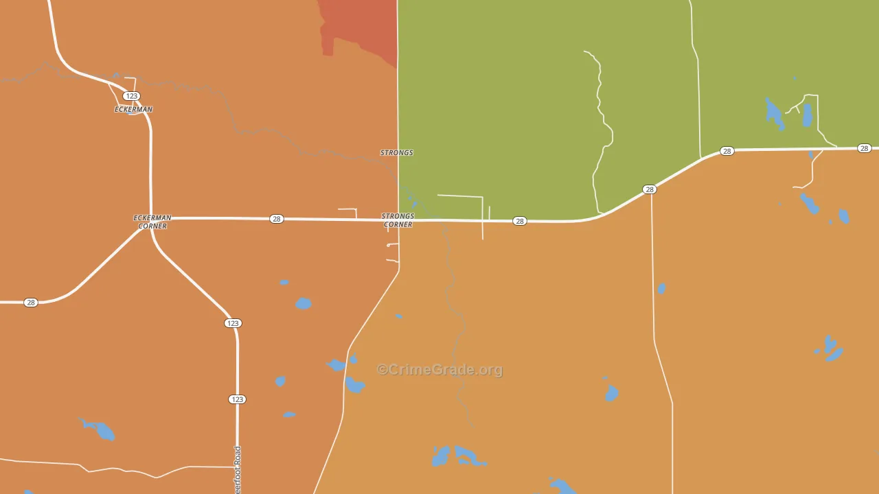 Strongs Corner, MI Map of Assault Rates
